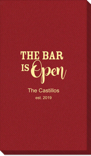 The Bar Is Open Linen Like Guest Towels